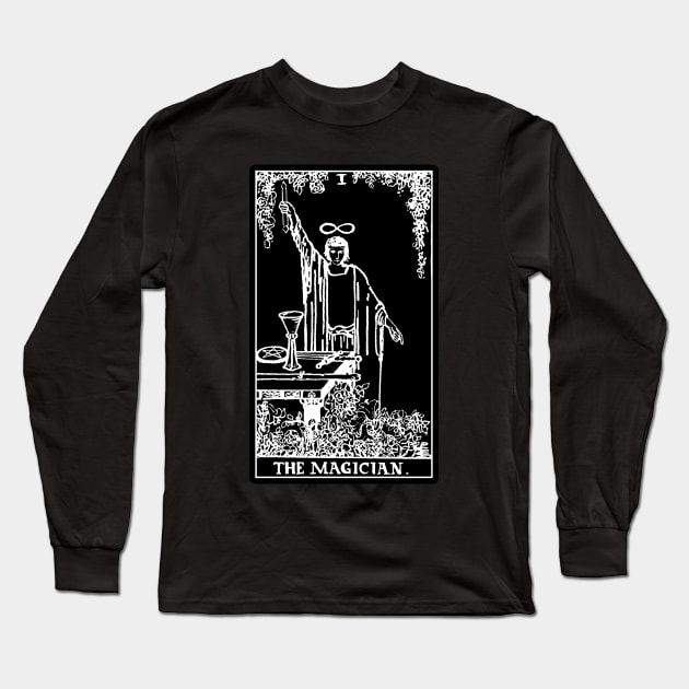 I. The Magician Tarot Card | Obsidian and Pearl Long Sleeve T-Shirt by wildtribe